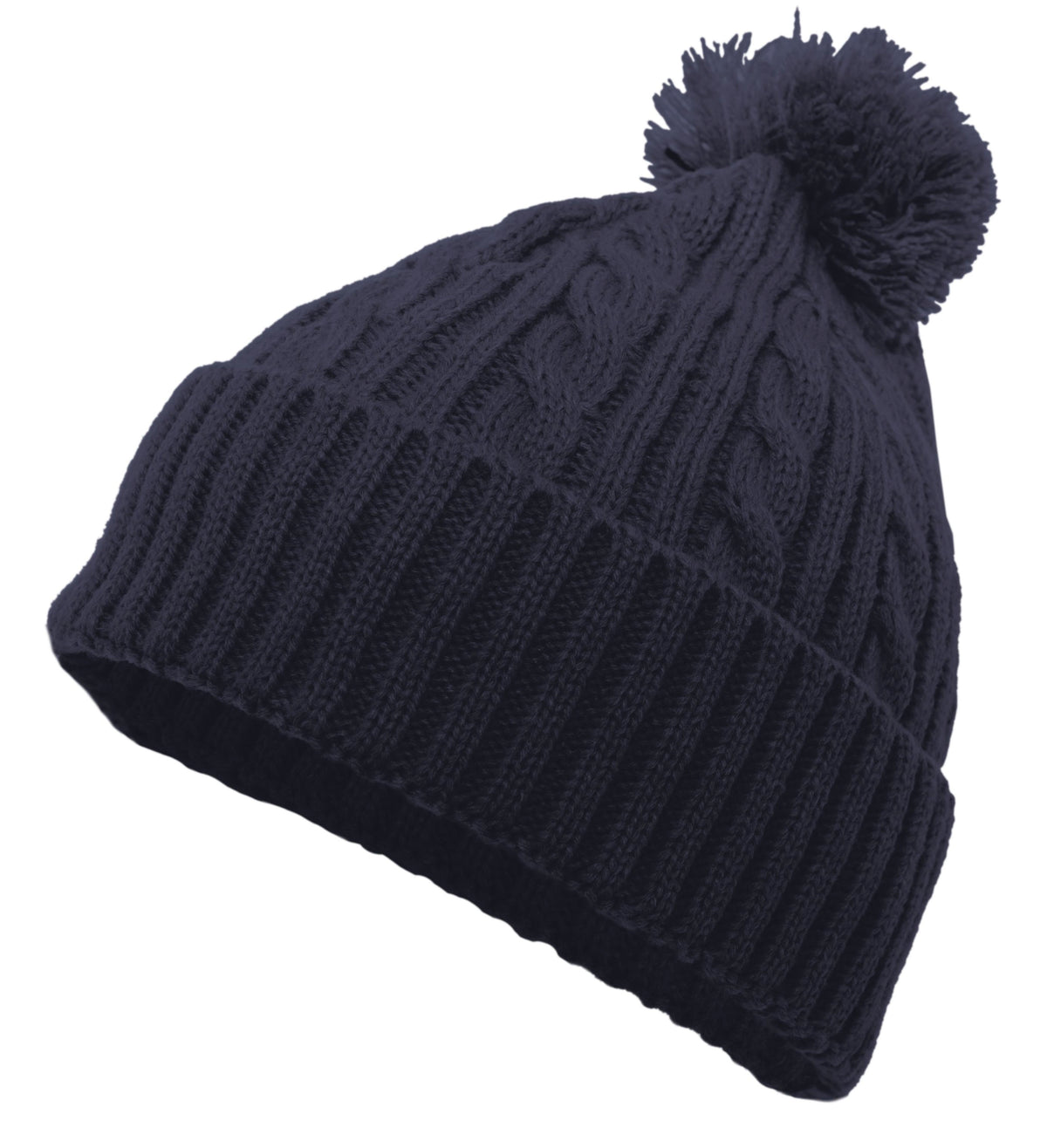 Cable Knit Pom-Pom Beanie