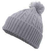 Cable Knit Pom-Pom Beanie