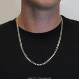 6mm Cuban Link Chain Necklace - Stainless Steel - Pro Game Sports