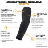 Jax | Restore Recovery Premium Arm Sleeve - Black - Pro Game Sports
