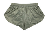 Green shorts with a white background