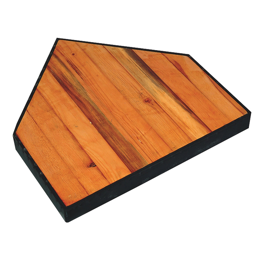 In-Ground Home Plate with Solid Wood Bottom