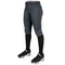 Graphite softball pants with black leggings and cleats on a white background