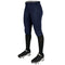 Navy softball pants with black leggings and cleats on a white background