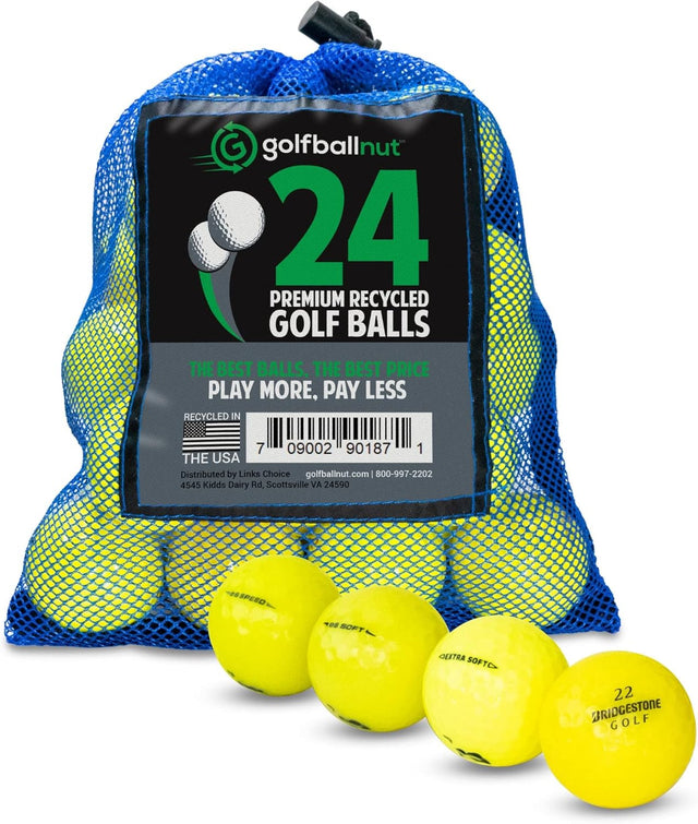 Used Bridgestone Yellow Mix Golf Balls - Bulk Mesh Bags - Pro Game Sports