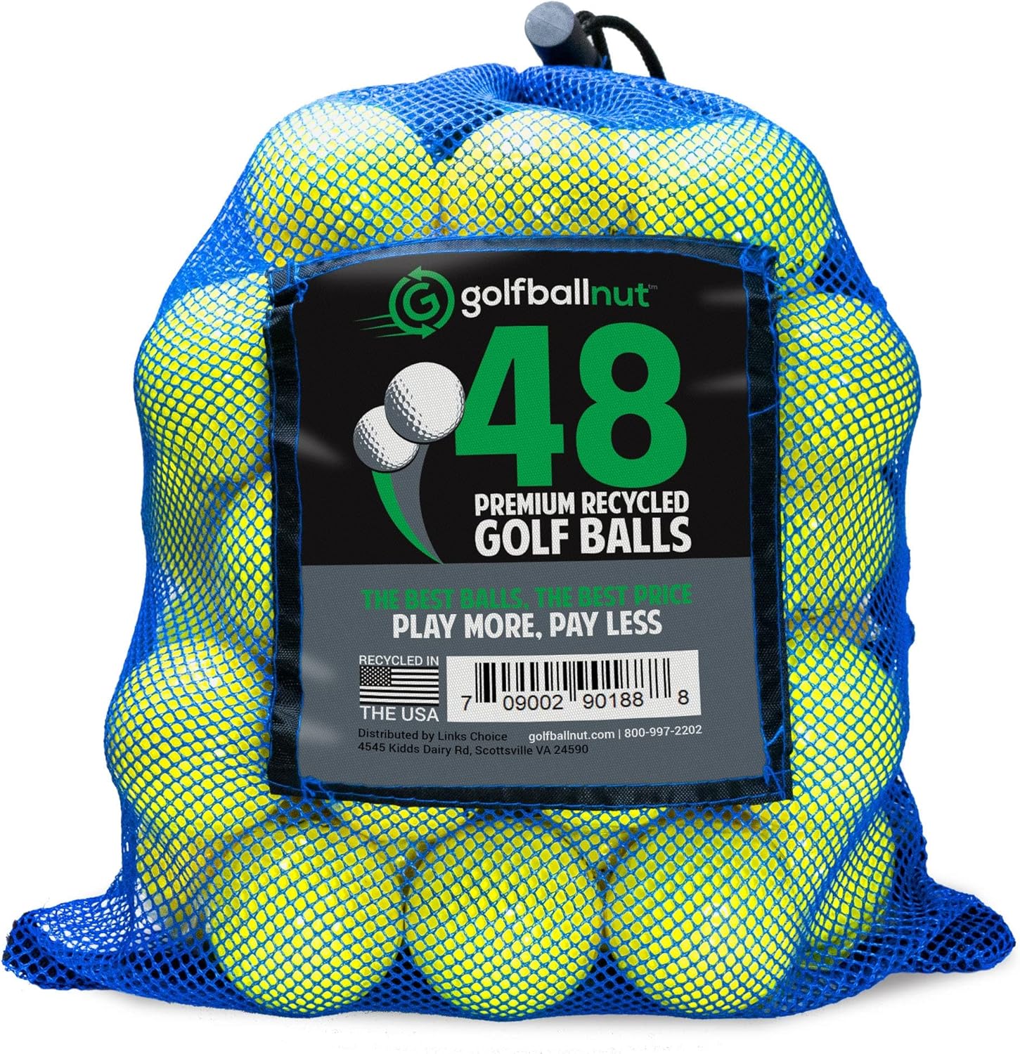 Used Bridgestone Yellow Mix Golf Balls - Bulk Mesh Bags