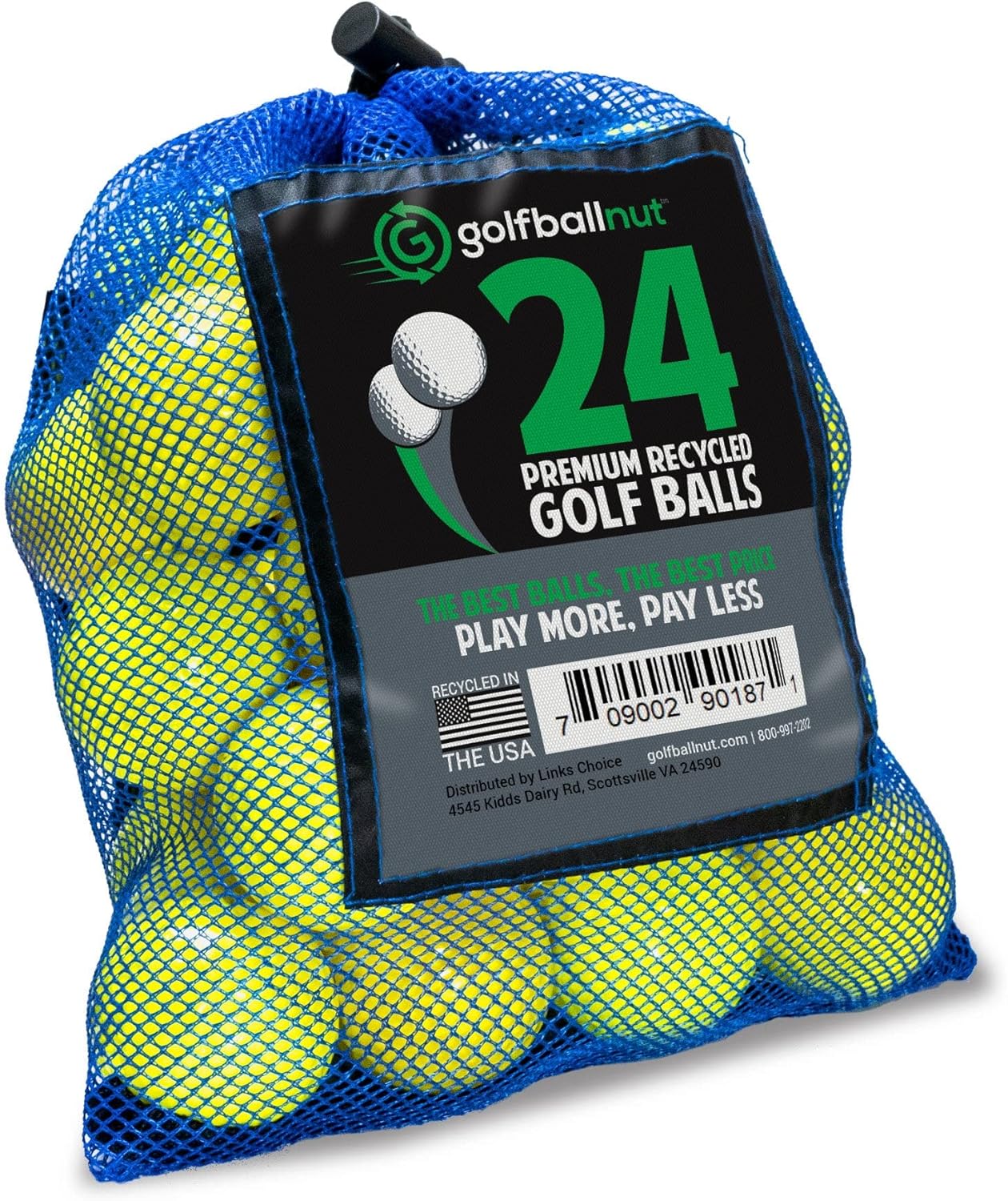 Used Bridgestone Yellow Mix Golf Balls - Bulk Mesh Bags