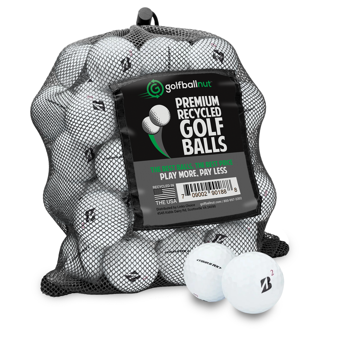 Used Bridgestone Tour Mix Golf Balls - Mesh Bag