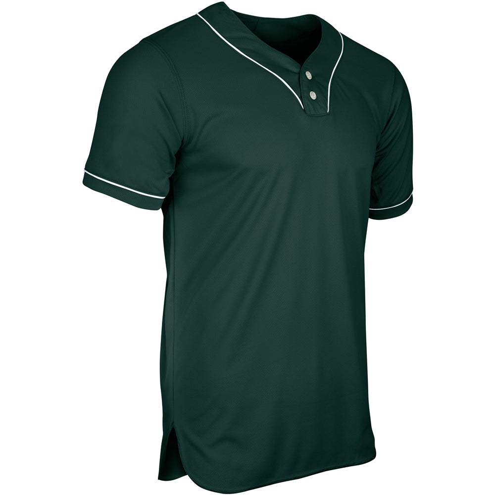 Heater 2-Button Piped Baseball Jersey - Adult