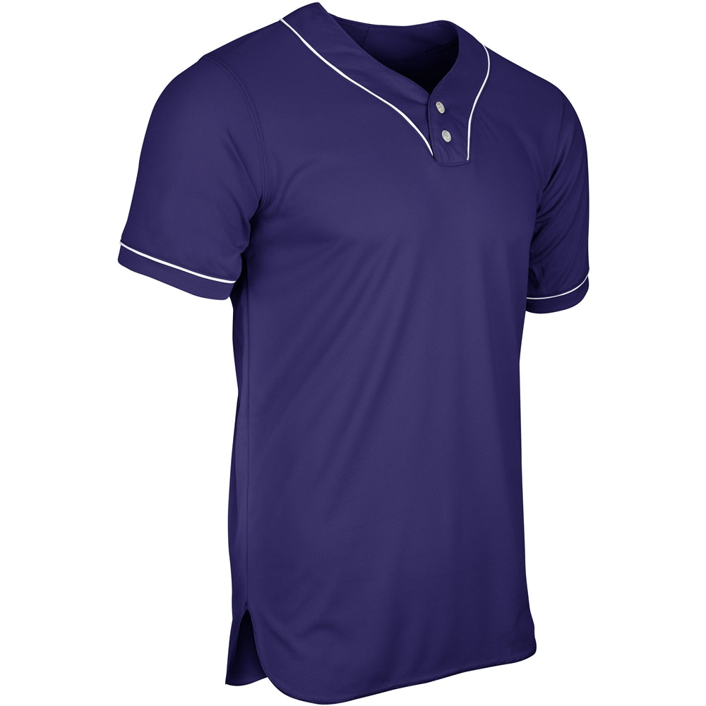 Heater 2-Button Piped Baseball Jersey - Youth