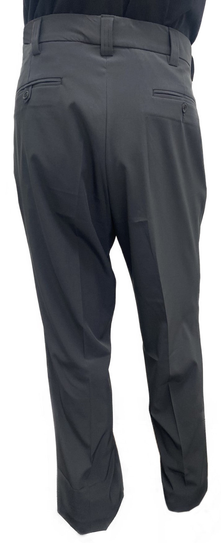 Honig's "New" Performance 4-Way Stretch Flat Front Base Pant With Expander Waistband - Dark Charcoal - Pro Game Sports