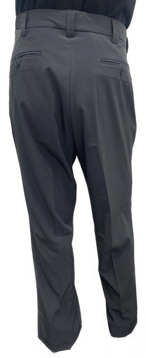 Honig's "New" Performance 4-Way Stretch Flat Front Base Pant With Expander Waistband - Dark Charcoal - Pro Game Sports