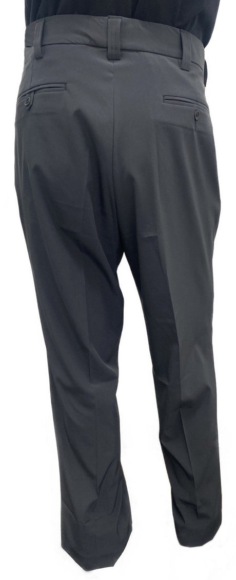 Honig's "New" Performance 4-Way Stretch Flat Front Base Pant With Expander Waistband - Dark Charcoal - Pro Game Sports