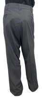 Honig's "New" Performance 4-Way Stretch Flat Front Plate Pant With Expander Waistband - Dark Charcoal - Pro Game Sports