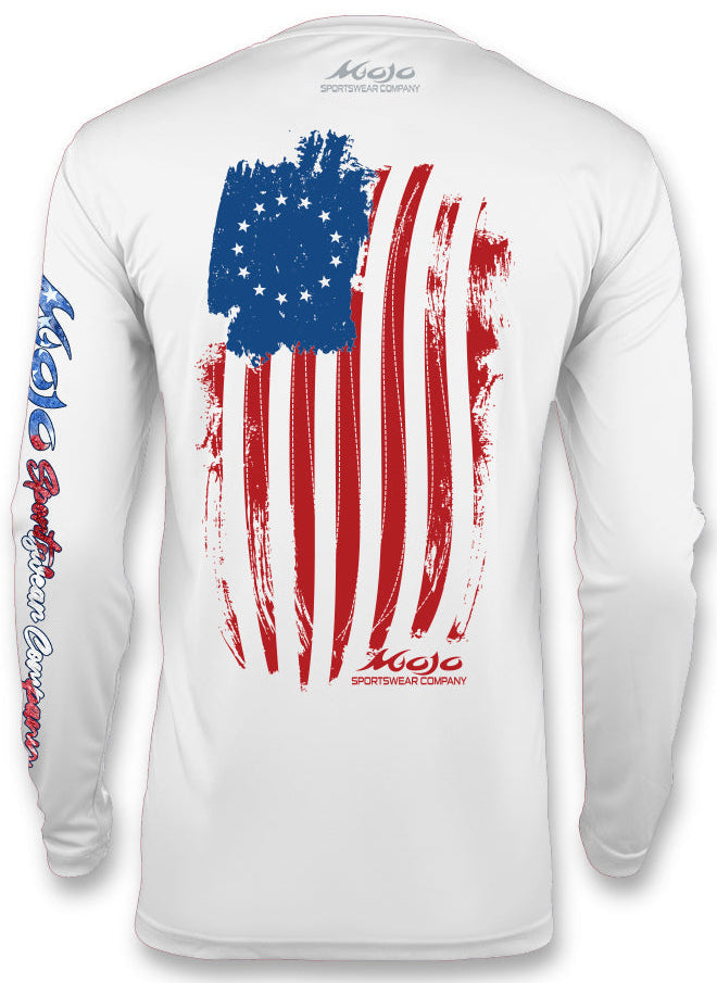 Men's SoWAL Sun Jersey Betsy Ross Flag Long Sleeve
