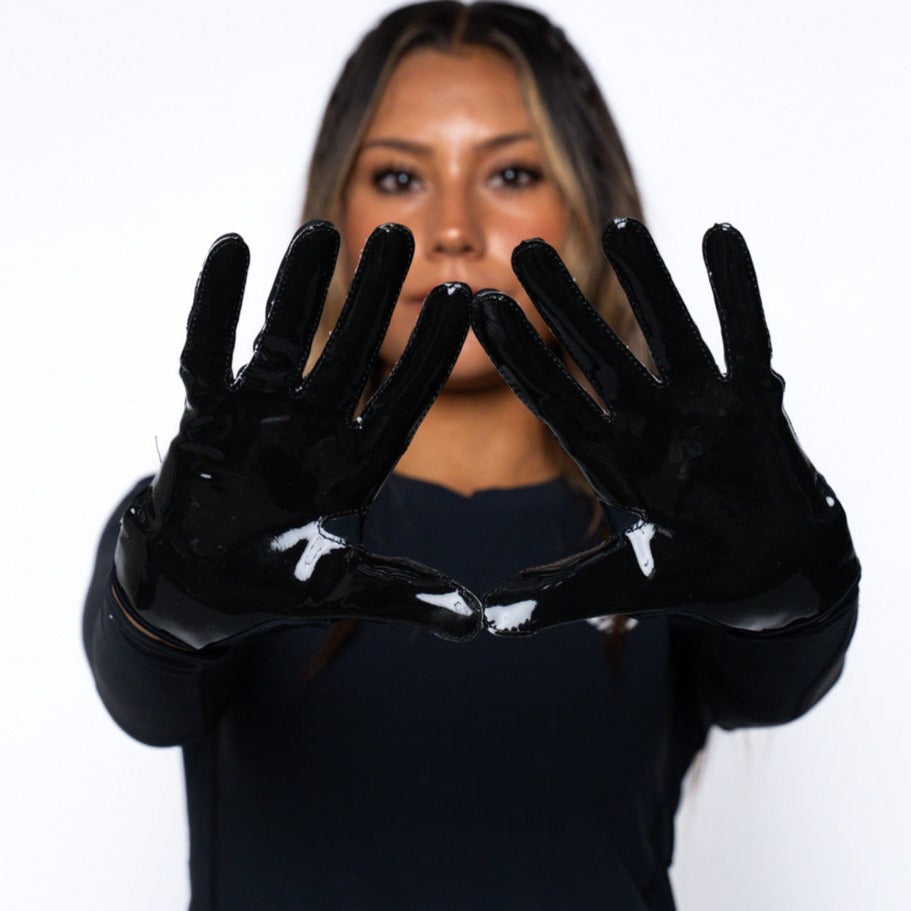 Jet Black EVO2 Football Gloves