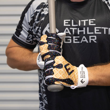 Black Ice Cream Batting Gloves - Pro Game Sports