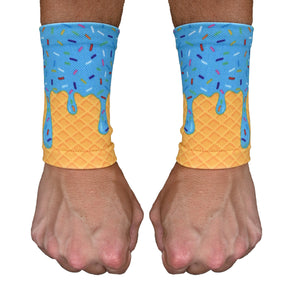 Blue Ice Cream Wrist Support Sleeves - Pro Game Sports