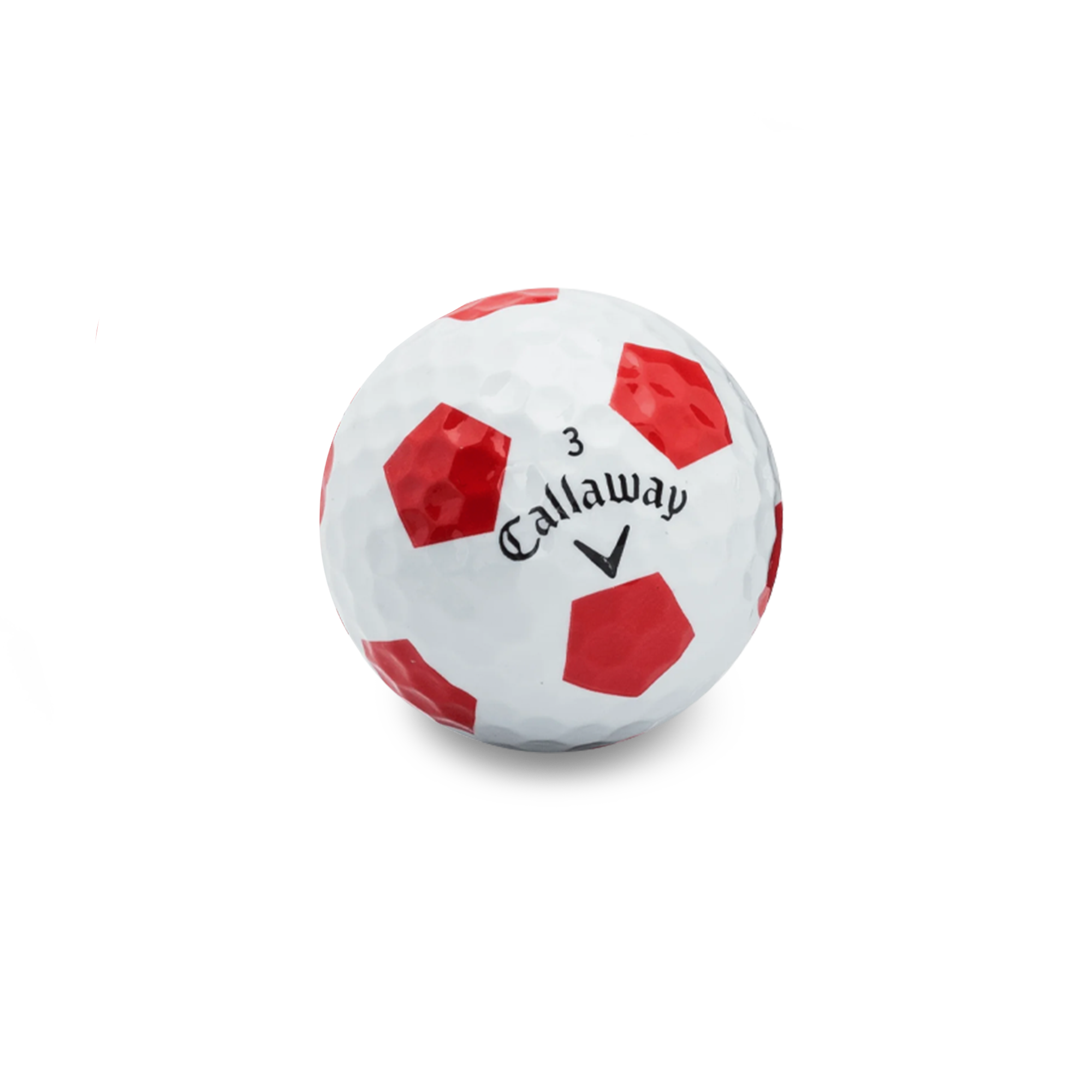 Used Callaway Chrome Soft Truvis White & Red Golf Balls - 1 Dozen