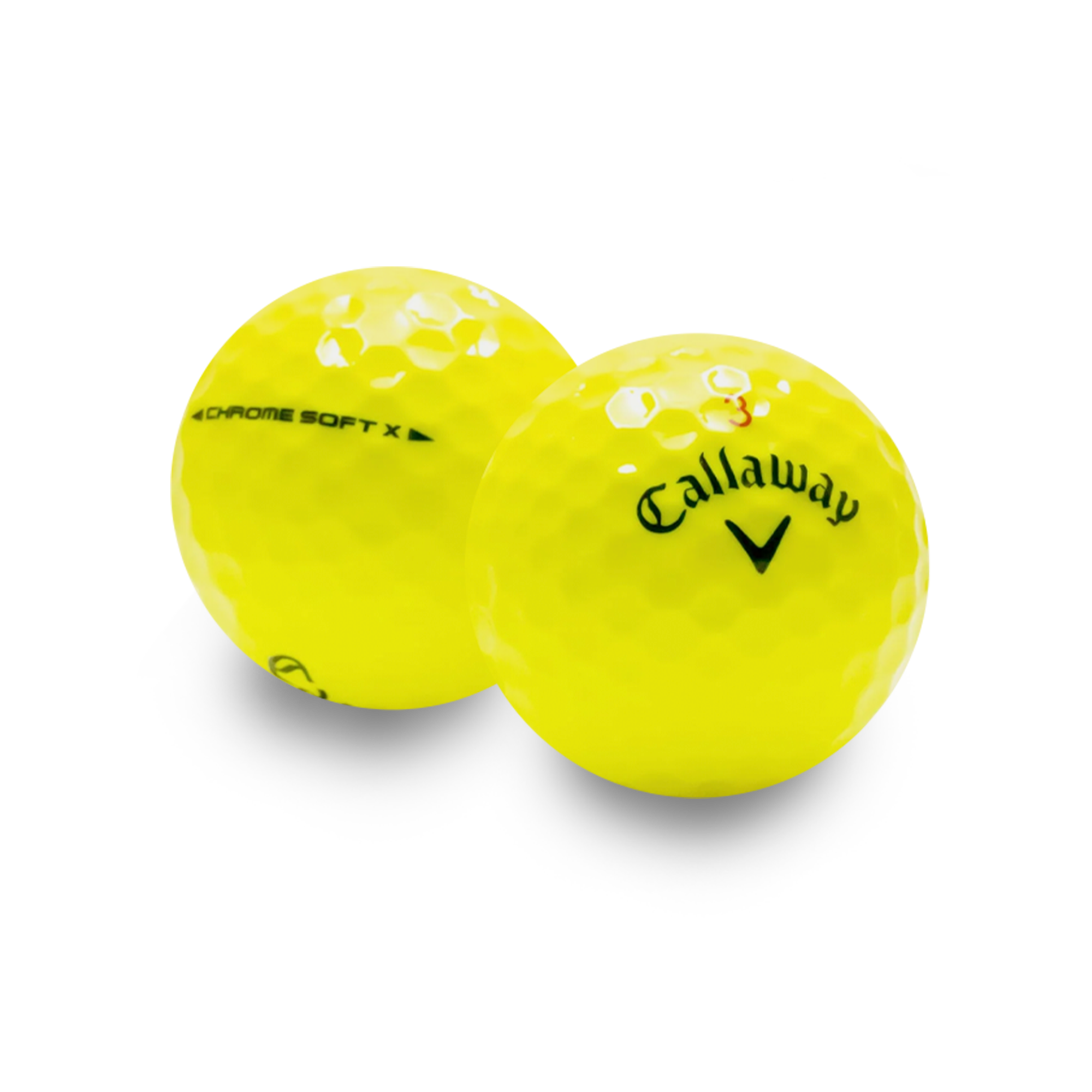 Used Callaway Chrome Soft X Yellow Golf Balls - 1 Dozen