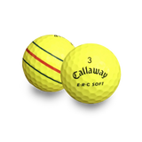 Used Callaway ERC Soft Triple Track Yellow Golf Balls - 1 Dozen