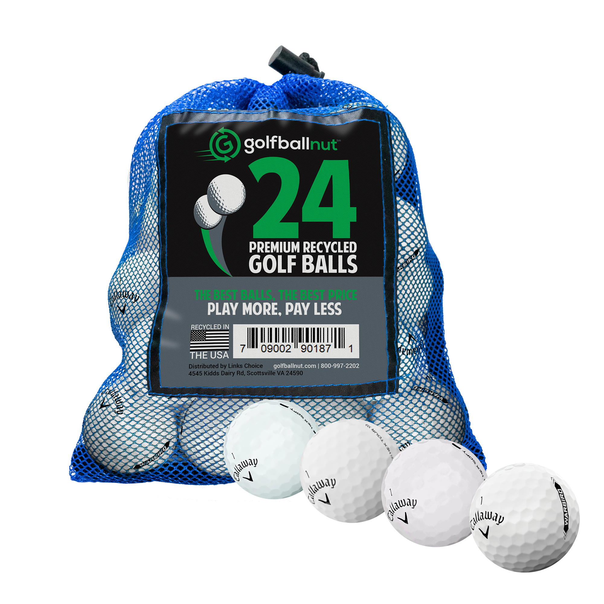 Used Callaway Mix Golf Balls - Bulk Mesh Bags