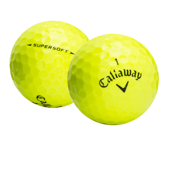 Used Callaway Supersoft Yellow Golf Balls - 1 Dozen - Pro Game Sports