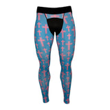 Cotton Candy Cross Compression Tights
