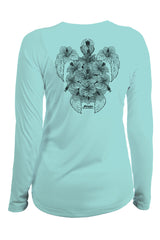 Women's SoWAL Sun Jersey Hibiscus Turtle Long Sleeve