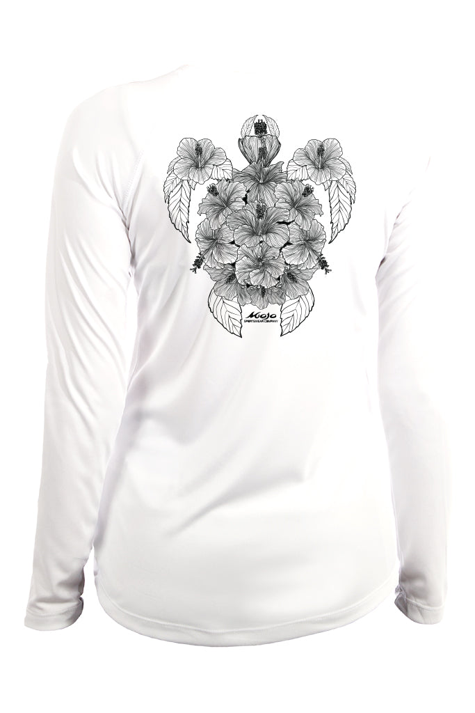 Women's SoWAL Sun Jersey Hibiscus Turtle Long Sleeve