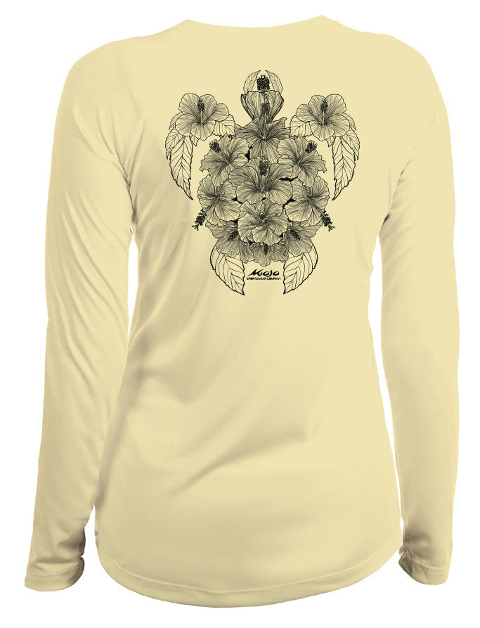 Women's SoWAL Sun Jersey Hibiscus Turtle Long Sleeve