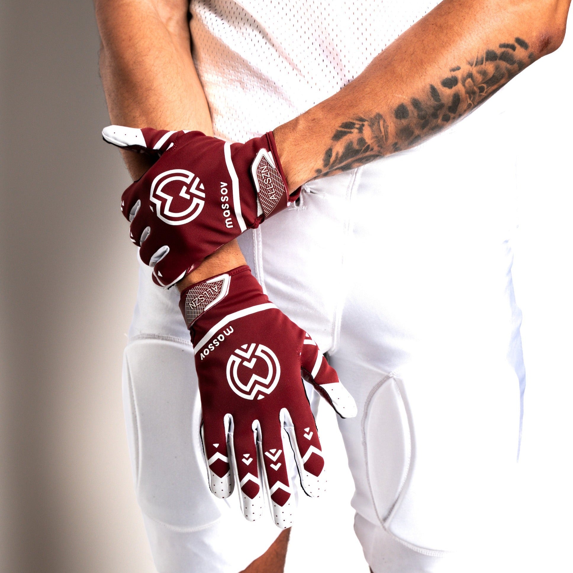 Burgundy ALLSZN Receiver Gloves