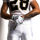 ALLSZN White and Black Football Gloves