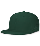 A dark green Pacific Headwear baseball cap with a flat round bill and perforated side panels.