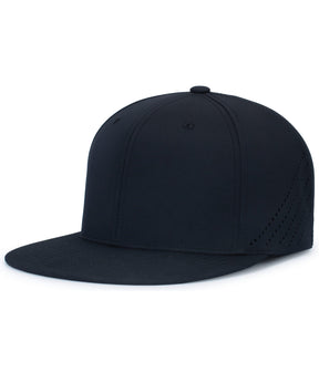 A maroon Pacific Headwear baseball cap with a flat round bill and perforated side panels.