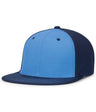 A columbia blue Pacific Headwear baseball cap with a flat round bill and perforated side panels.