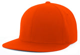 Orange baseball cap on a white background