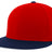 Red and black cap on a white background