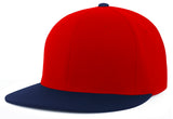 Red and black cap on a white background