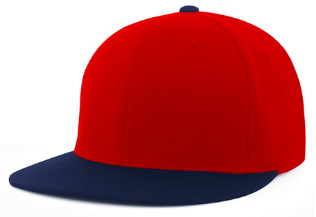 Red and black cap on a white background