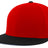 Red and black cap on a white background