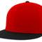 Red and black cap on a white background