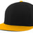 Black and yellow cap on a white background