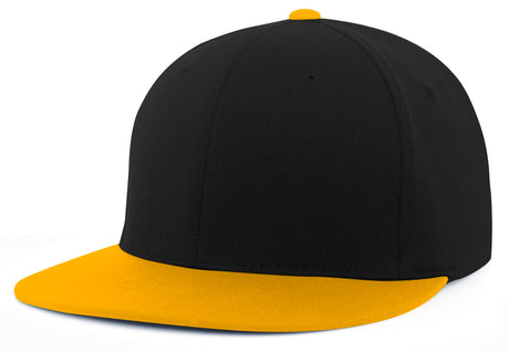 Black and yellow cap on a white background