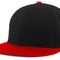 Black and red cap on a white background