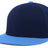 Two-tone navy and light blue cap on a white background