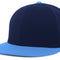 Two-tone navy and light blue cap on a white background