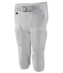 White pants with a belt on a white background