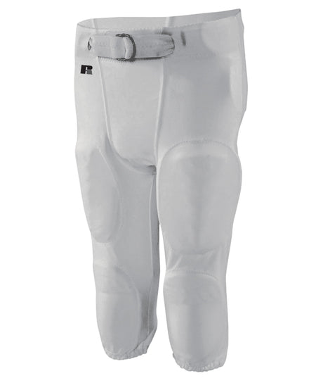 White pants with a belt on a white background