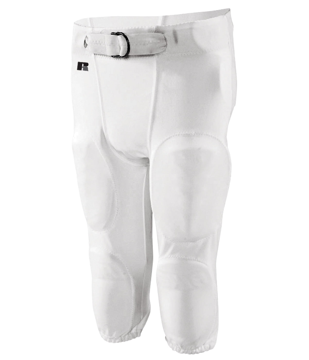 White pants with a belt on a white background